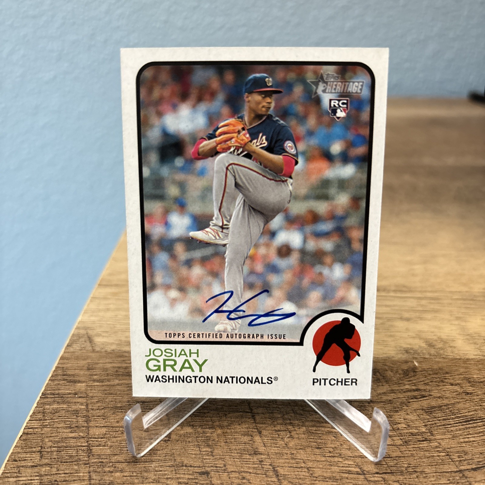 2022 Topps Heritage Josiah Gray Real One Rookie Auto (RC) #ROA-JG
