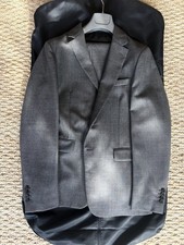Prada Men’s Grey 2pc Suit 52R Wool Twill 2-Button Flat Front 36W 29L