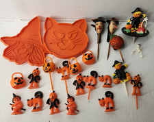 large lot of HALLOWEEN Cupcake, cake decoration vintage 1970-80s