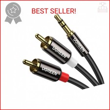 UGREEN 3.5mm to RCA Cable, 6.6FT RCA Male to Aux Audio Adapter HiFi Sound Headph