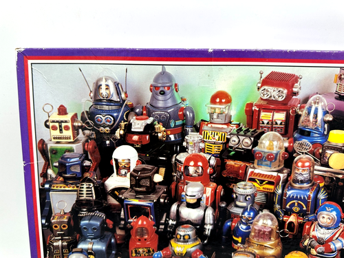 VTG Ceaco 550 Piece Robot Jigsaw Puzzle Robbie the Robot & Robo Cop Easter Egg - Picture 2 of 11