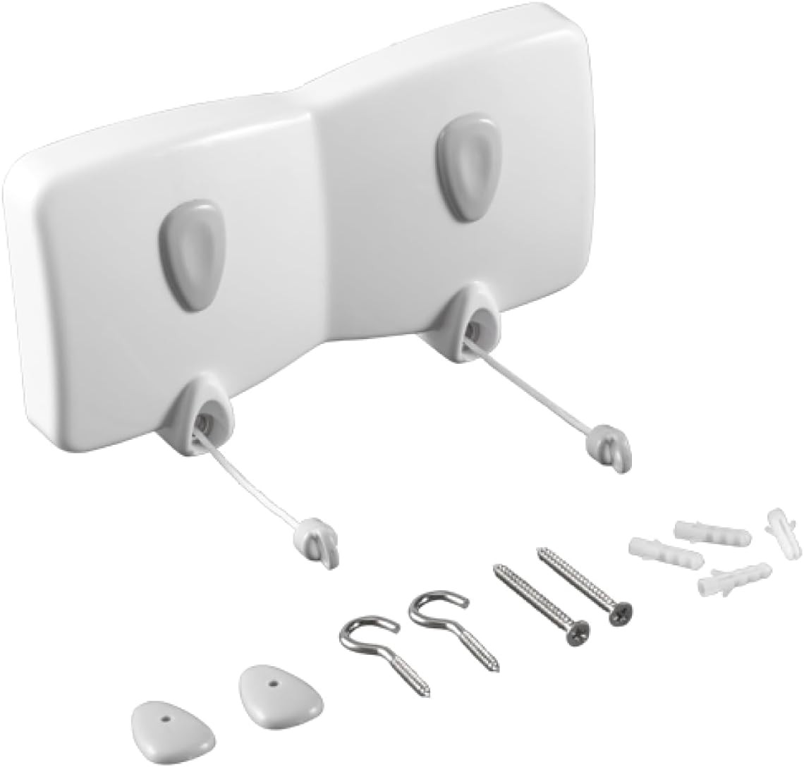 Metaltex Malaga 2 Line Air Dryer - Wall-mounted Laundry Dryer with LDPE Coating