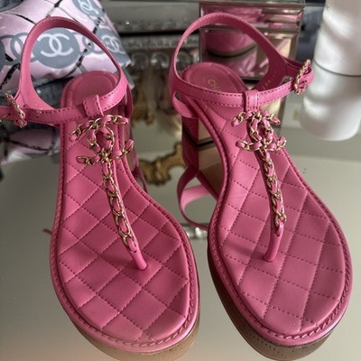 Chanel Pink Sandals Gorgeous | eBay
