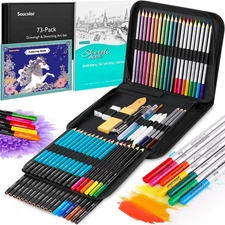 Soucolor 73 Pack Art Supplies Sketching Kit for Adults Kids Teen Gifts Christ...
