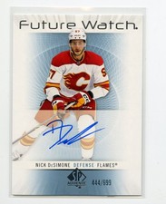2022-23 SP Authentic Nick DeSimone Future Watch Auto Retro /699 Calgary Flames