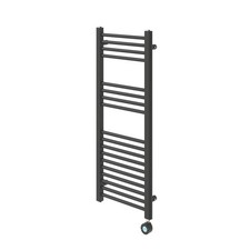 Flomasta Towel Radiator Electric Black Flat Ladder Warmer 1000mm x 400mm 853BTU