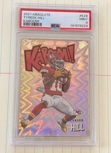 2021 Panini Absolute #K28 Tyreek Hill Kaboom! PSA 9 Kansas City Chiefs