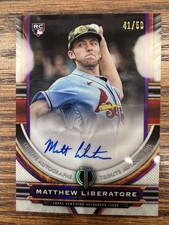 2023 Topps Tribute #TA-ML Matthew Liberatore Tribute Autographs Purple #/50