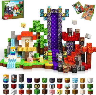 Magnetic Blocks Toy 100Pk Building Blocks Stacking Cubes STEM Toys for Kids