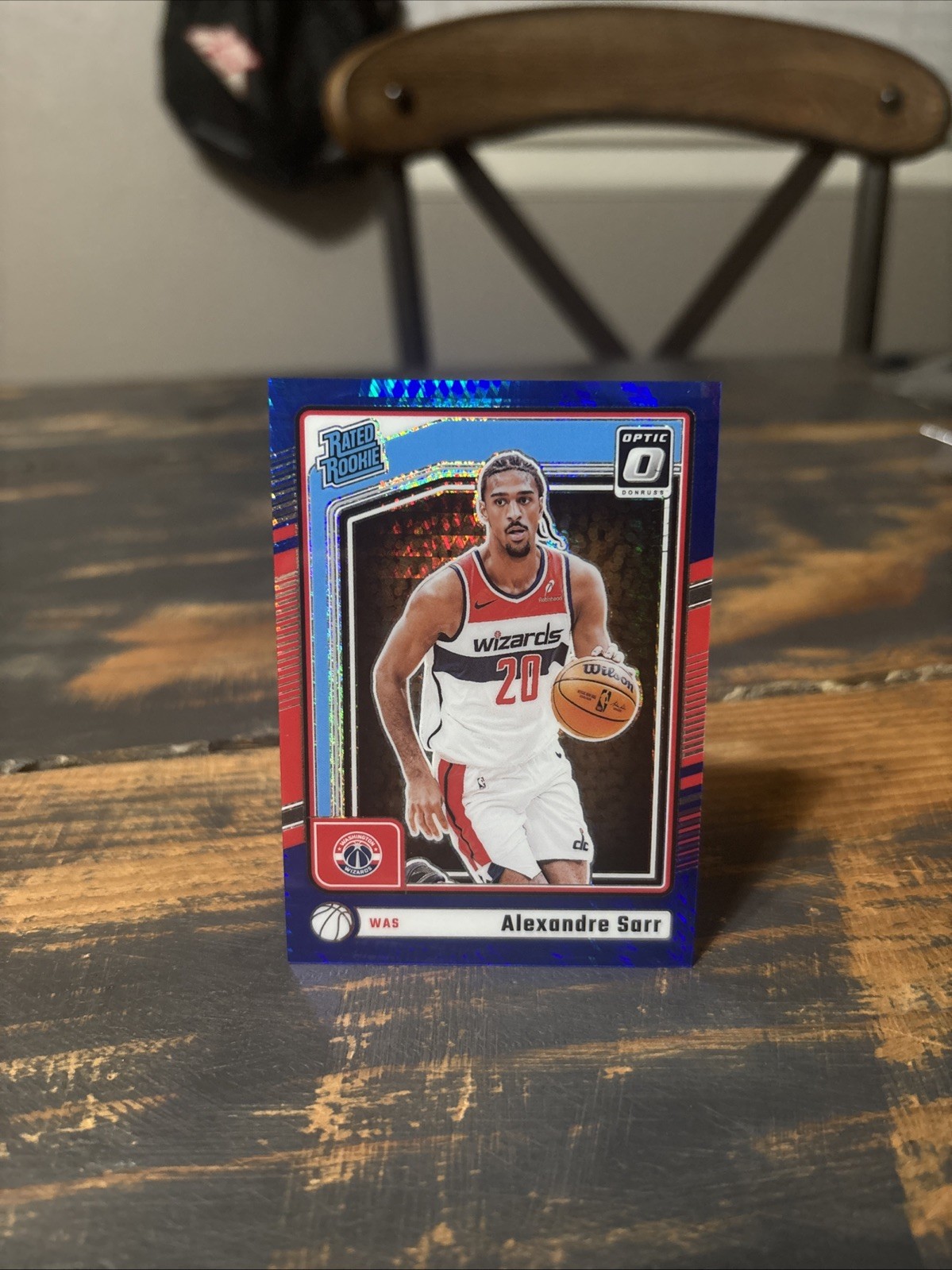 2024-25 Donruss Optic -Rated Rookie Alexandre Sarr #276 Blue Hyper Prizm /175