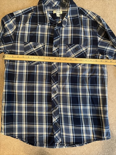 Cherokee Kids Shirt Plaid Red Blue Long Sleeve Button Up Size X Large Two Tops - Picture 14 of 24