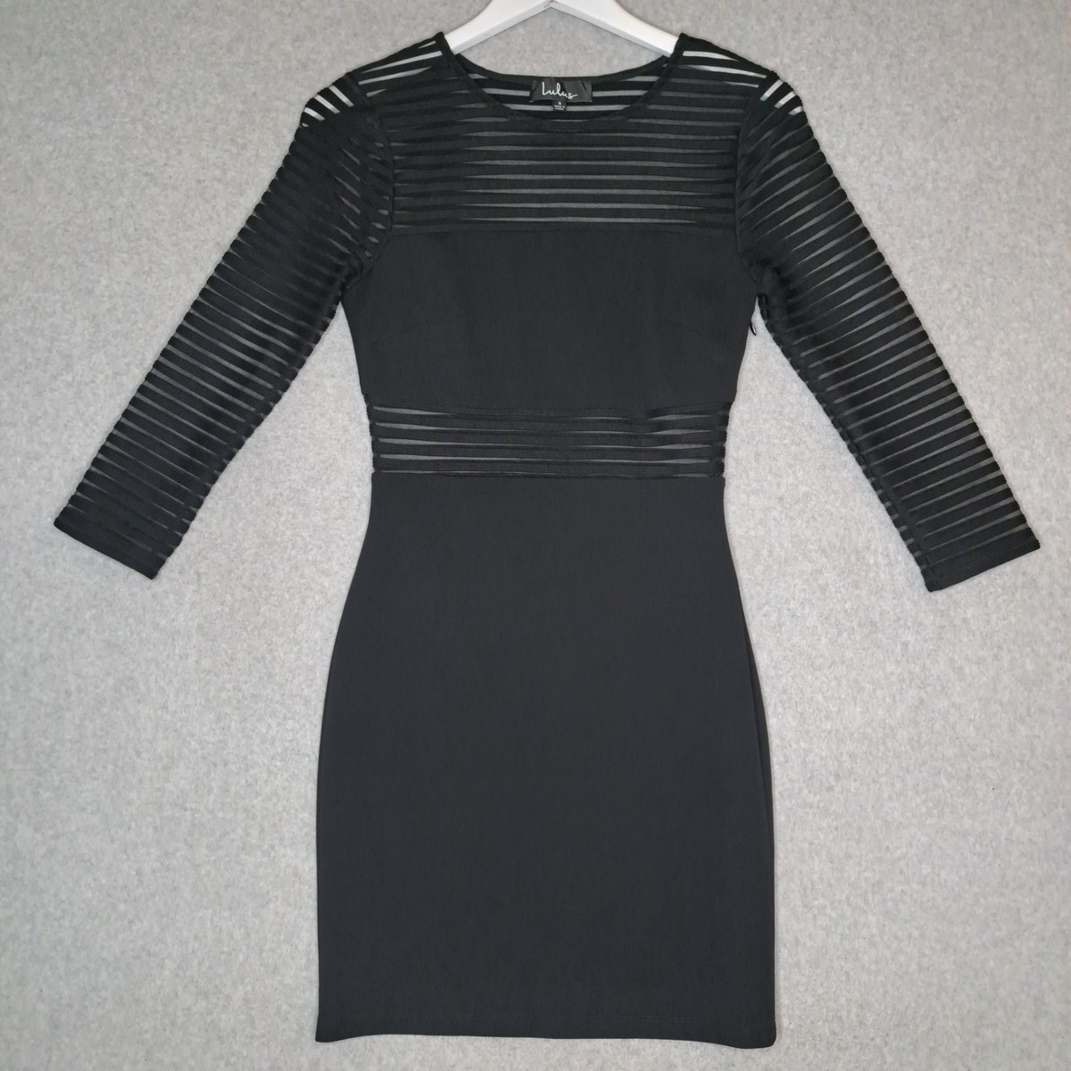 Lulus Women's Small Perfect Mesh Black Bodycon Dress | eBay