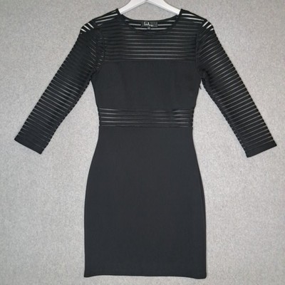 lulus perfect mesh black bodycon dress Lulus Women's Small Perfect Mesh Black Bodycon Dress