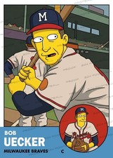 Bob Uecker 1963 Homer's Heroes Rookie Custom Trading Card Brewers Braves Cards. rookie card picture