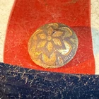 Dug Civil War  💥 🇺🇸 💣 Confederate Gilt Star Tin Back Flower Button