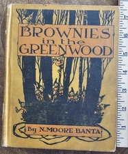 Rare 1927 BROWNIES IN THE GREENWOOD by N. Moore Banta Illust. by Dorothy Dulin