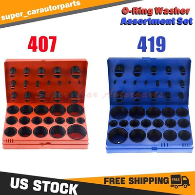 #ad SAE Metric Rubber O Ring Washer Assortment Kit Automotive Storage Case ORing Set $18.88
