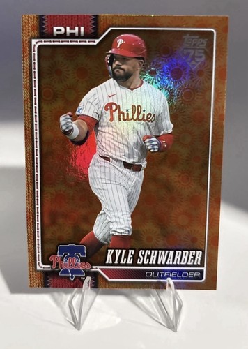 2026 Topps Series 2 Kyle Schwarber [Holo Foil Orange] #650 card