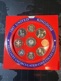 Great Britain 1997 British 9 Coin Mint Set