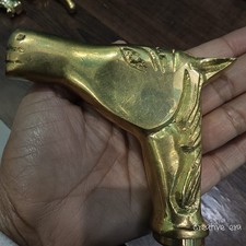 Antique Brass Head Handle Wooden Vintage Style Walking Stick Design Gift