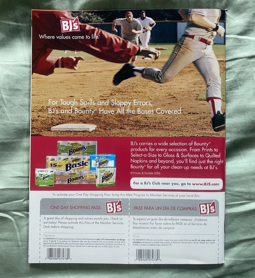 Mets v Reds - 6/22/2006 - Shea Stadium - Official Game Program - AUTHENTIC - Image 3 of 3