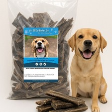 Futterbauer Rinderpansen 1 kg, Natürlicher Kausnack für Hunde, getrocknet