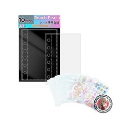 NEW Rich Peach Sticker Book Transparent Sticker Binder A7 Size Peelable Clear