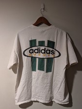 Vintage 90s Adidas Soccer Three Stripe T Shirt Made In USA Mens Large