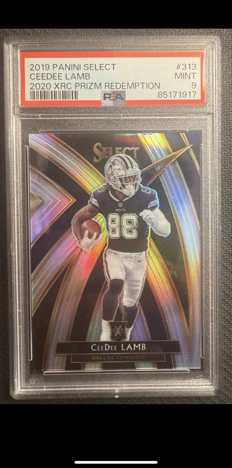 2019 Panini Select CeeDee Lamb 2020 XRC Prizm Redemption Rookie Card PSA 9 #313