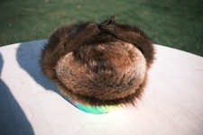 Hut-Breiter Vintage Muskrat Fur Hat Made in Sweden Excellent Condition Medium