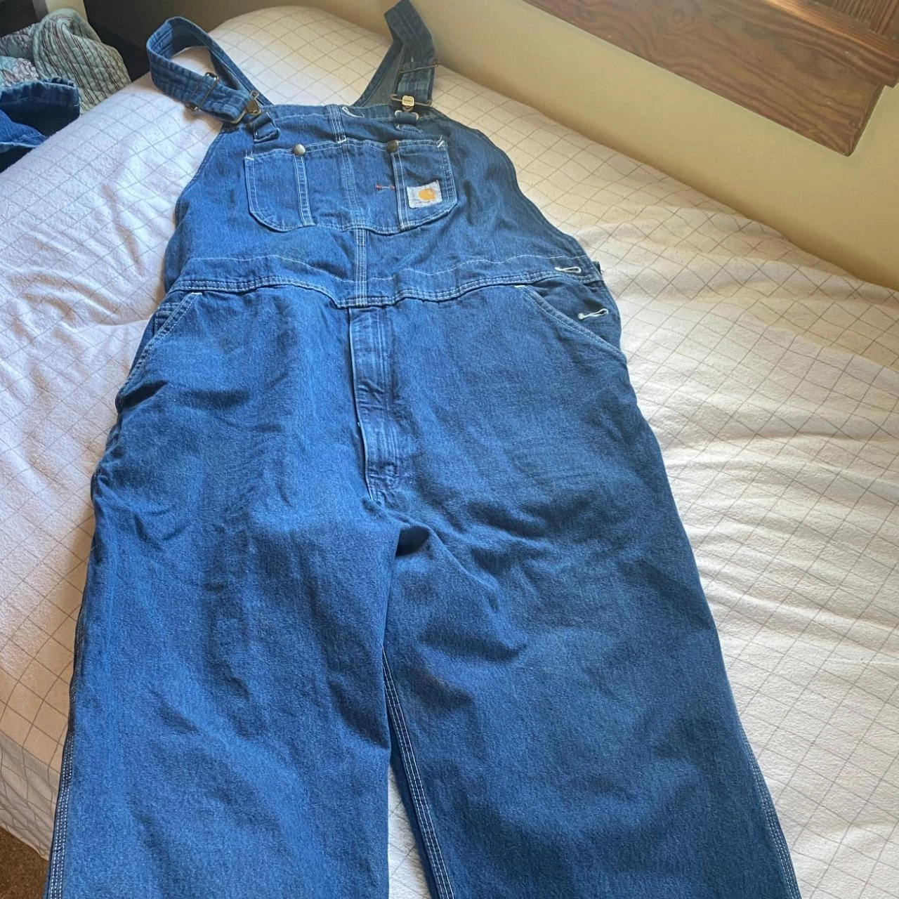 Carhartt R07 DST Blue Denim Bib Overalls - 42x30
Opens in a new window or tab