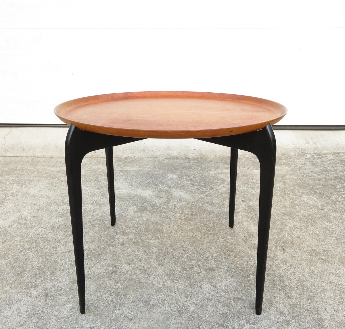 VTG Mid Century FRITZ HANSEN TEAK TRAY SIDE TABLE Folding DANISH