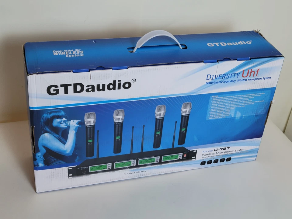 GTDaudio G-787 UHF Wireless Microphone System 4-Channel Handheld Mics - Image 2 of 4