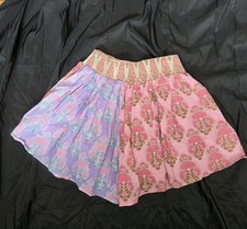 Charina Sorte Floral Chiffon A-Line Shorts XS Pink Purple Elastic Waist
