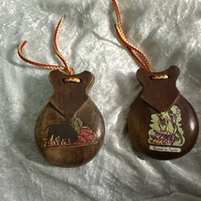 Wooden Hand Painted Castanets Set 2 Flamenco Dances Hand Percussion Instrument