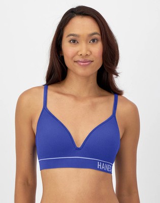 Hanes Originals Women's Contour Wireless Seamless Rib Bralette, ComfortFlex Fit