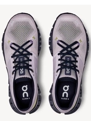 Women's On Cloud X 3 Running Shoes Sneakers in Orchid/Iron Size 9