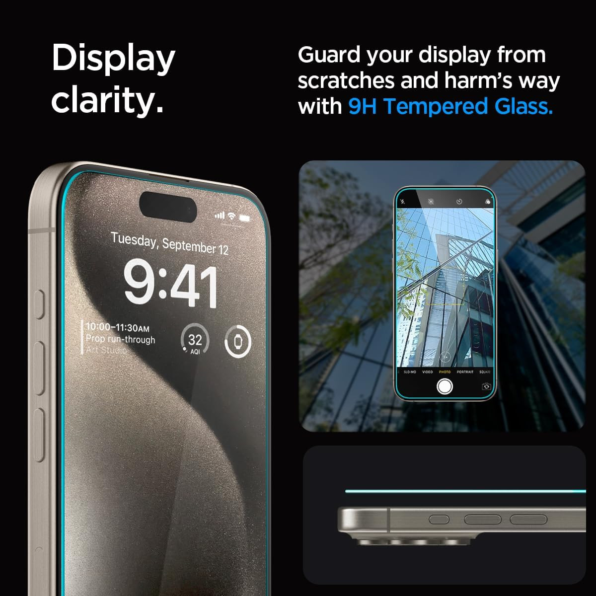 Tempered Glass Screen Protector [Glastr EZ FIT] Designed for Iphone 15 Pro Max [
