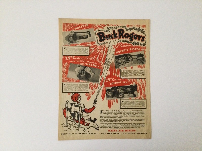 Vintage 1934 Daisy Rifles Buck Rogers 25th Century Combat Set Original Print Ad