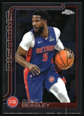 2025-26 Topps Chrome #36 Malik Beasley Detroit Pistons