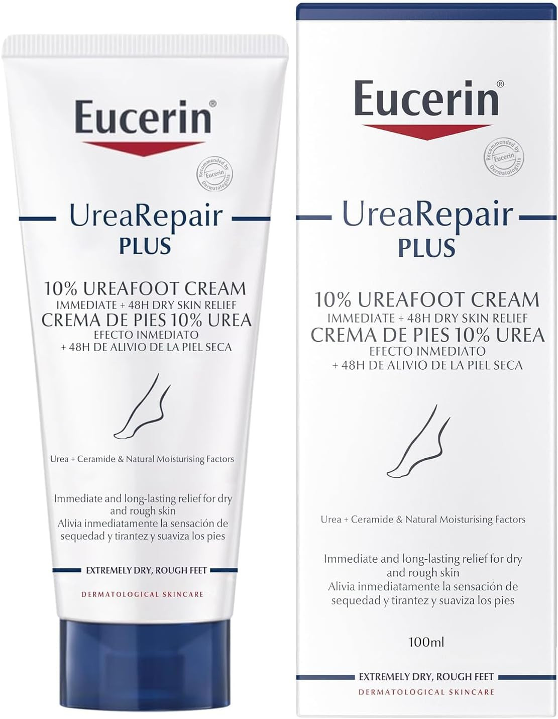 Eucerin UreaRepair Plus crème pieds 100 ml anti-rugosités hydratation intense 48h