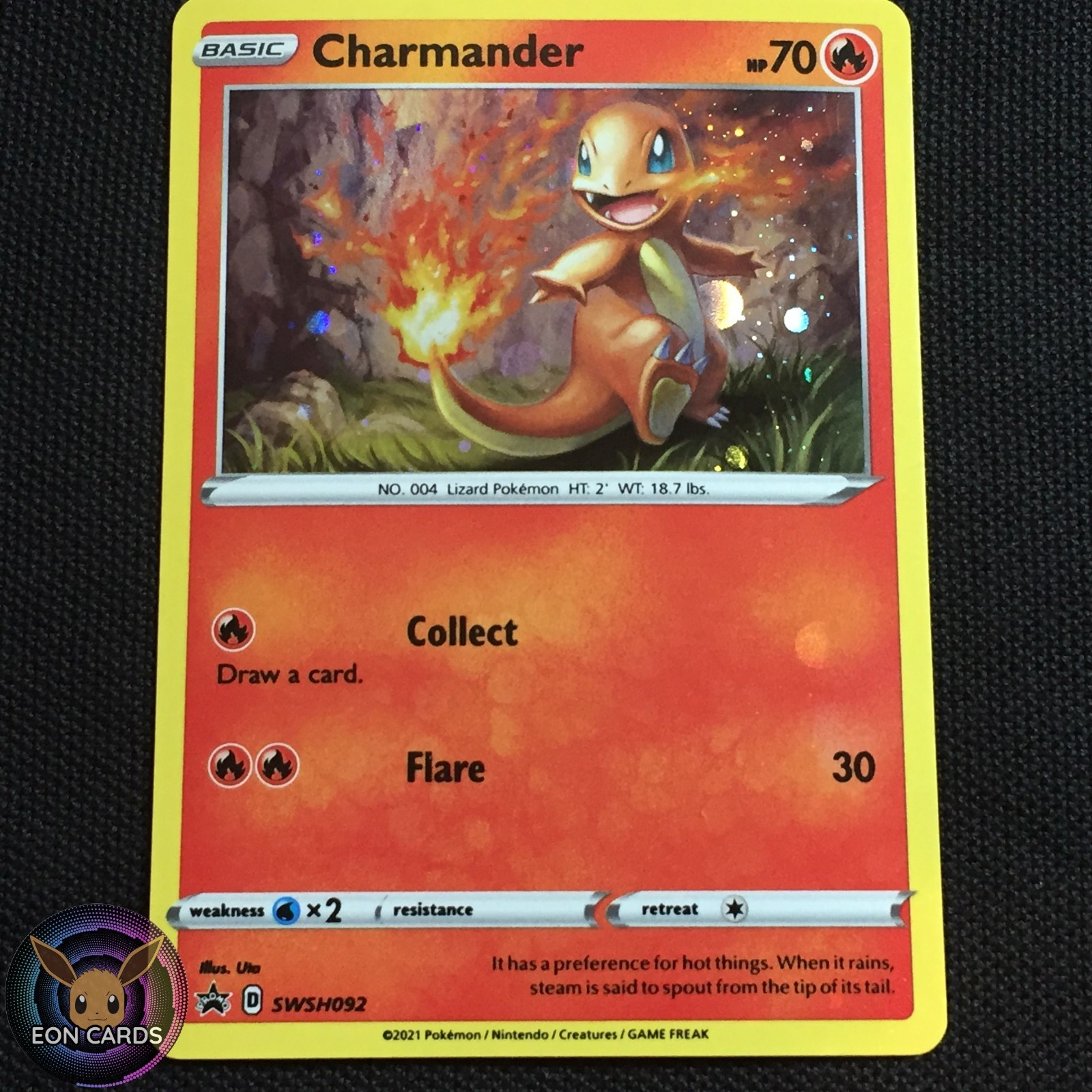 Charmander HOLO PROMO SWSH092 (NM) Black Star PROMO Pokemon Cards