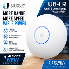 Ubiquiti UniFi 6 Long Range U6-LR WiFi 6 Access Point Dual-Band AX3000 PoE UniFi