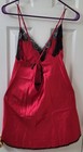 VTG NWOT FREDERICK'S OF HOLLYWOOD Nightie Chemise Slip Dress Red Satin Large — photo 7