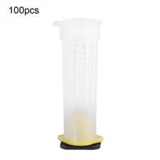 ˜100PCS Beekeeping Rearing Cup Kit Bee Cages Roller Beekeeper Tool Equip DP GU
