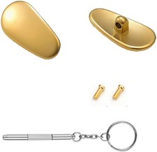 Eyeglass Nose Pads Metal Frames Titanium Glasses Piece Screw Sunglass Gold