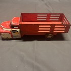 Vintage 1950s Wyandotte Toy Stake Livestock Farm Truck Steel X-207 Red 16”