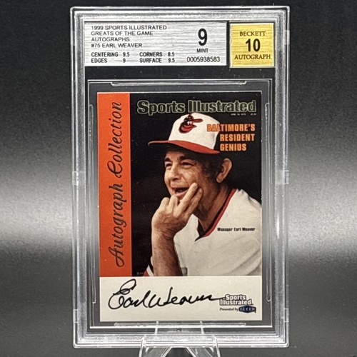 Earl Weaver 1999 Sports Illustrated Greats of the Game Autographs card