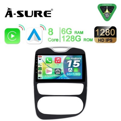 6G+128G Autoradio Android 14 Apple CarPlay GPS RDS Für Renault Clio IV 2013-2018