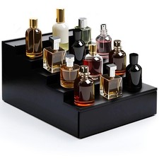 Topnotch Timber Set of Solid Wood 5-Tier Cologne Organizer & Vanity Tray | La...